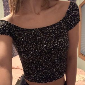 Floral off the shoulder tube top